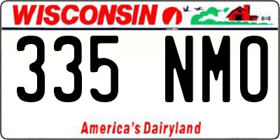 WI license plate 335NMO