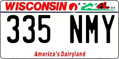 WI license plate 335NMY