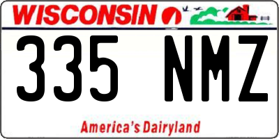 WI license plate 335NMZ