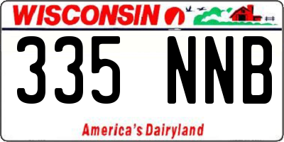 WI license plate 335NNB