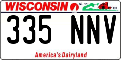 WI license plate 335NNV