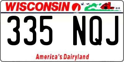 WI license plate 335NQJ