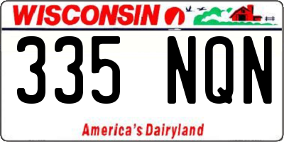 WI license plate 335NQN