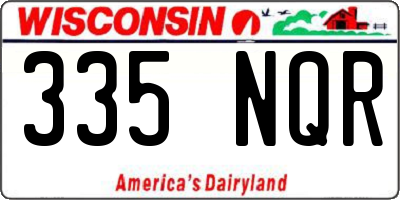 WI license plate 335NQR