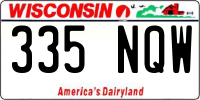 WI license plate 335NQW