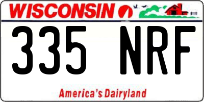 WI license plate 335NRF