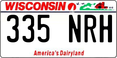 WI license plate 335NRH