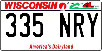 WI license plate 335NRY
