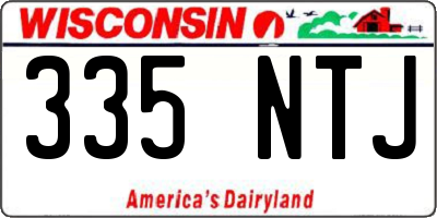 WI license plate 335NTJ