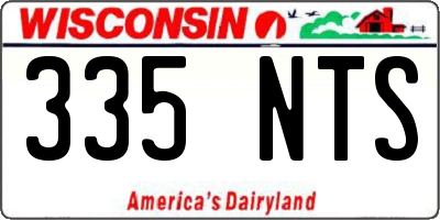 WI license plate 335NTS