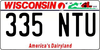 WI license plate 335NTU