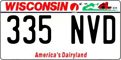 WI license plate 335NVD