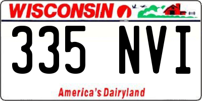 WI license plate 335NVI