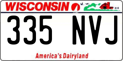 WI license plate 335NVJ