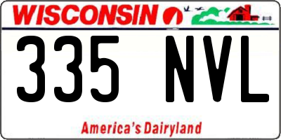 WI license plate 335NVL