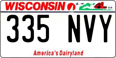 WI license plate 335NVY