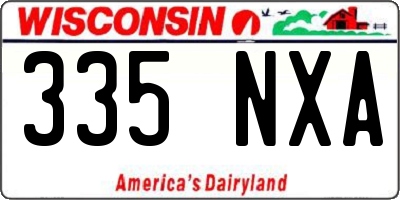 WI license plate 335NXA