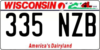 WI license plate 335NZB