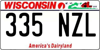 WI license plate 335NZL