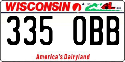 WI license plate 335OBB