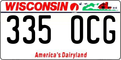 WI license plate 335OCG