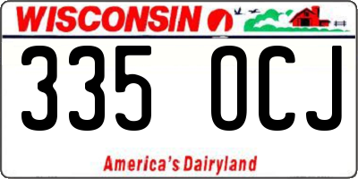 WI license plate 335OCJ