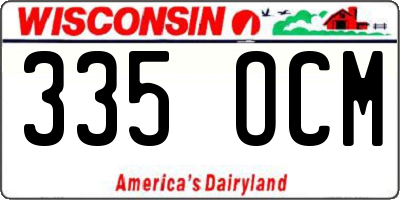 WI license plate 335OCM