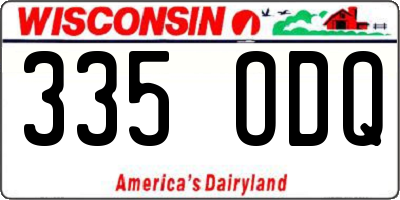 WI license plate 335ODQ