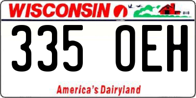 WI license plate 335OEH
