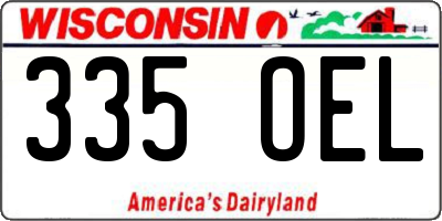 WI license plate 335OEL