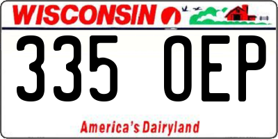 WI license plate 335OEP