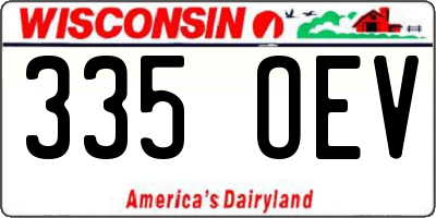 WI license plate 335OEV