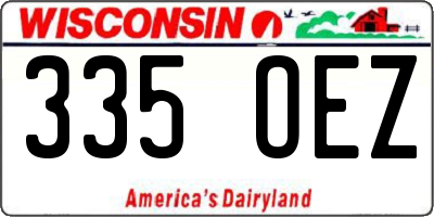 WI license plate 335OEZ