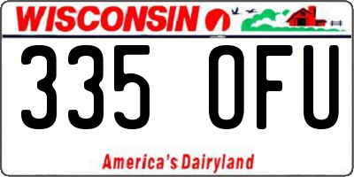 WI license plate 335OFU