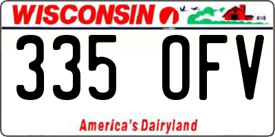 WI license plate 335OFV