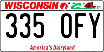 WI license plate 335OFY