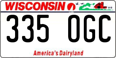 WI license plate 335OGC