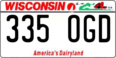 WI license plate 335OGD