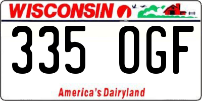 WI license plate 335OGF