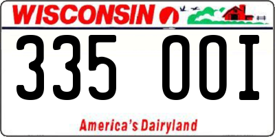 WI license plate 335OOI