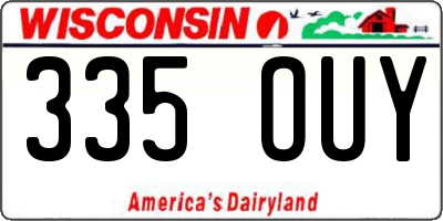 WI license plate 335OUY