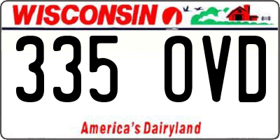 WI license plate 335OVD