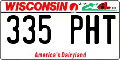 WI license plate 335PHT