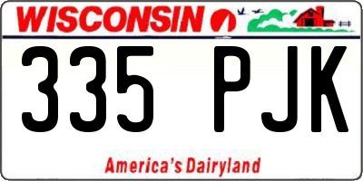 WI license plate 335PJK