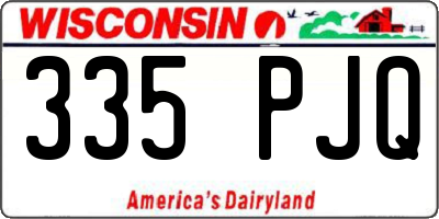WI license plate 335PJQ
