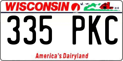 WI license plate 335PKC