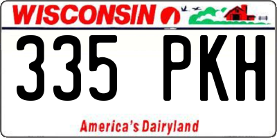 WI license plate 335PKH