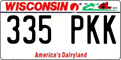 WI license plate 335PKK