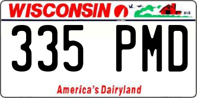 WI license plate 335PMD
