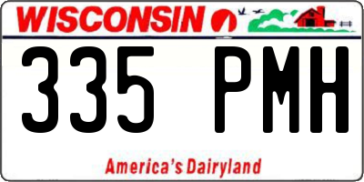 WI license plate 335PMH